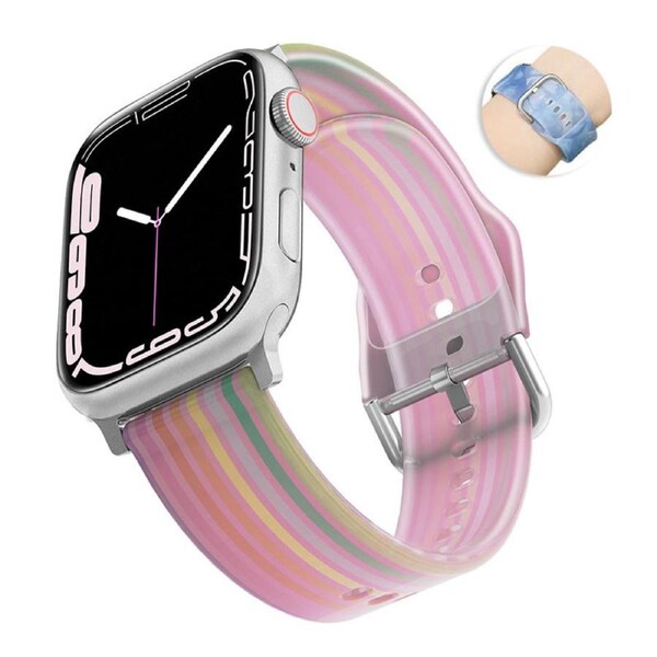 Nevenka Jelly Silicone Sports iWatch Band for Apple Watch Series 8/7/6/5/4/3/2/1/SE-06 38/40/41mm