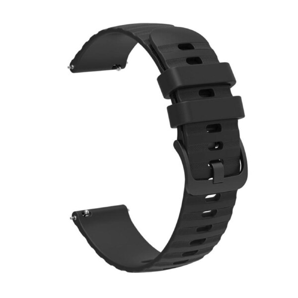 Nevenka Silicone Watch Band Wave Pockmark for Samsung Cear S2 Huawei Watch GT-Black 22mm