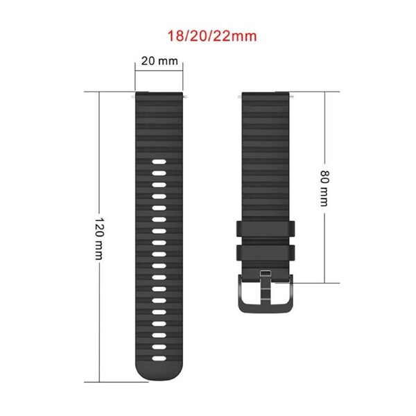 Nevenka Silicone Watch Band Wave Pockmark for Samsung Cear S2 Huawei Watch GT-AmberYellow 20mm