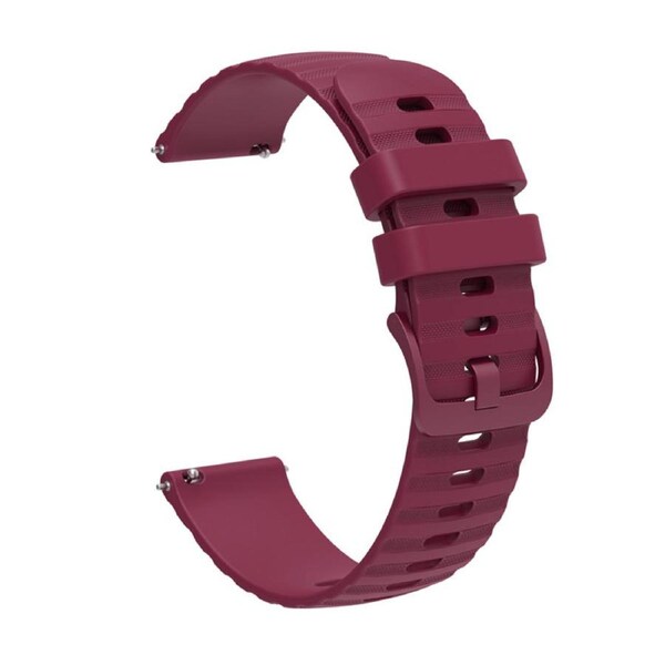 Nevenka Silicone Watch Band Wave Pockmark for Samsung Cear S2 Huawei Watch GT-WineRed 20mm