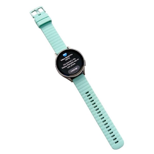 Nevenka Sports Watch Strap Wave Pattern for Samsung Gear S2 Huawei Watch GT-LightBlue 22mm