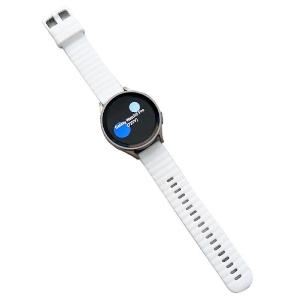 Nevenka Sports Watch Strap Wave Pattern for Samsung Gear S2 Huawei Watch GT-White 20mm