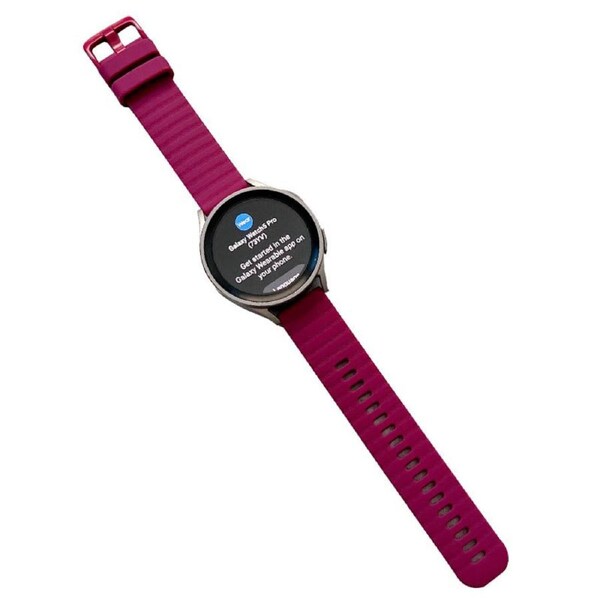 Nevenka Sports Watch Strap Wave Pattern for Samsung Gear S2 Huawei Watch GT-RoseRed 20mm