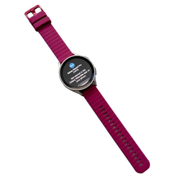 Nevenka Sports Watch Strap Wave Pattern for Samsung Gear S2 Huawei Watch GT-RoseRed 22mm