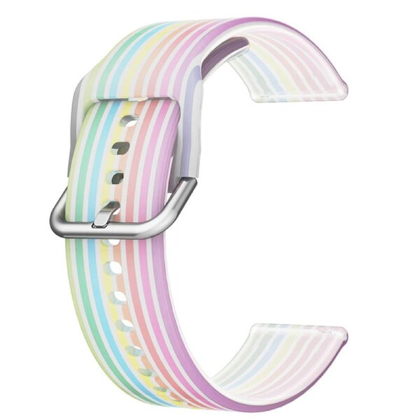 Nevenka Semi Frosted Watch Strap Transparent Rainbow for Samsung Huawei Watch-17 20mm