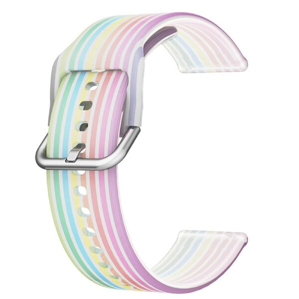 Nevenka Semi Frosted Watch Strap Transparent Rainbow for Samsung Huawei Watch-17 22mm