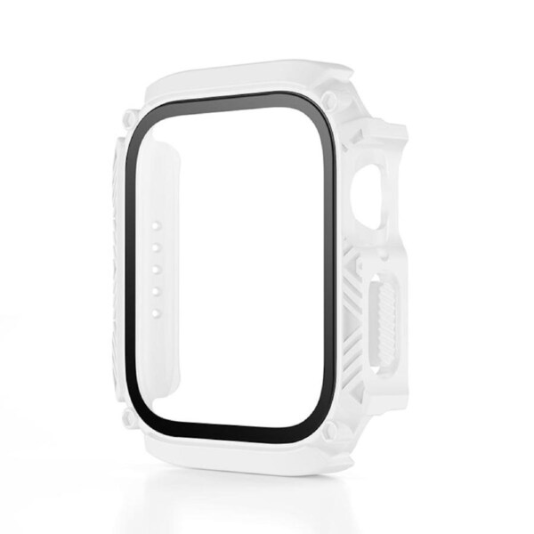 Nevenka Waterproof iWatch Case PC Screen Protector for Apple Watch Series 7/8-White 41mm