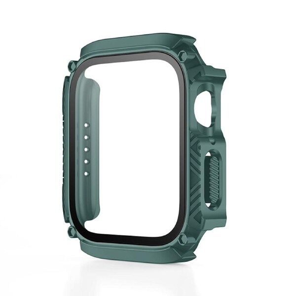 Nevenka Waterproof iWatch Case PC Screen Protector for Apple Watch Series 7/8-OfficialGreen 40mm