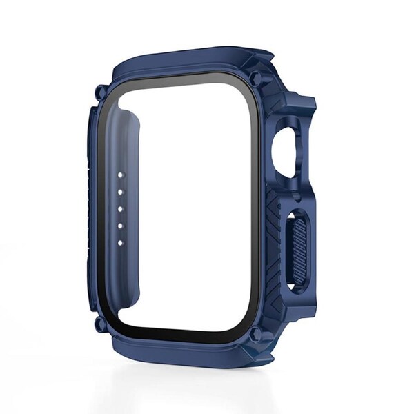 Nevenka Waterproof iWatch Case PC Screen Protector for Apple Watch Series 7/8-MidnightBlue 41mm