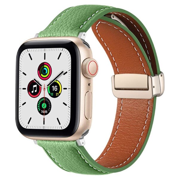 Nevenka Apple Watch Strap Folding Buckle for iWatch Ultra Series 8 SE 7 6 5 4 3 2 1-Green 42/44/45/49mm
