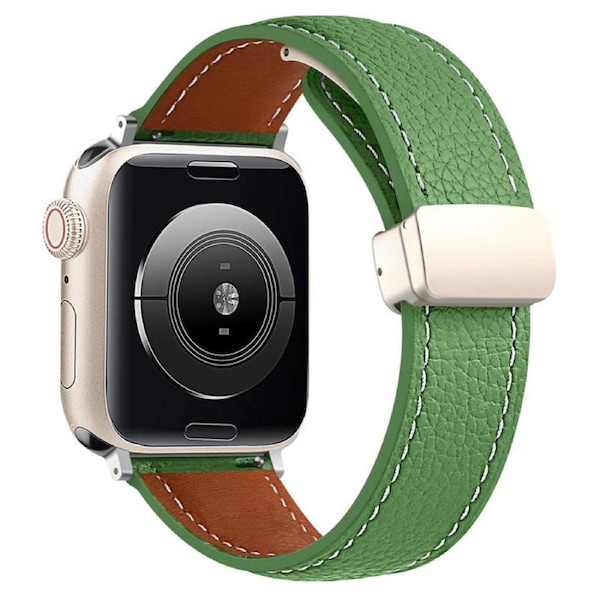 Nevenka Magnetic Apple Watch Band Fold Buckle for iWatch Ultra Series 8 SE 7 6 5 4 3 2 1-Green 38/40/41mm