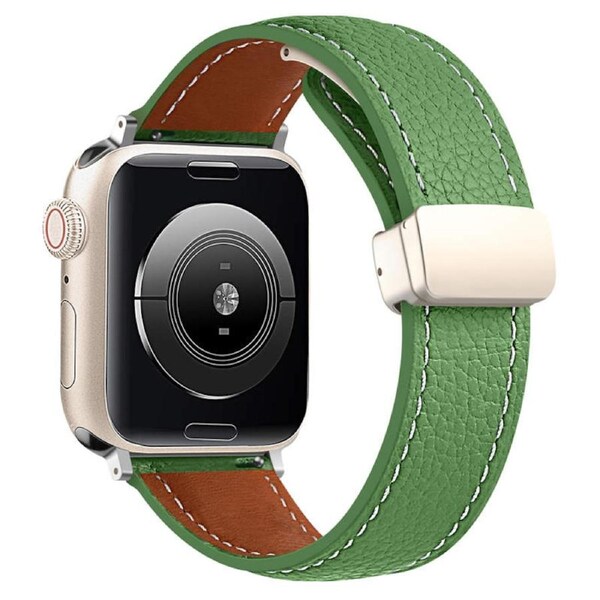 Nevenka Magnetic Apple Watch Band Fold Buckle for iWatch Ultra Series 8 SE 7 6 5 4 3 2 1-Green 42/44/45/49mm