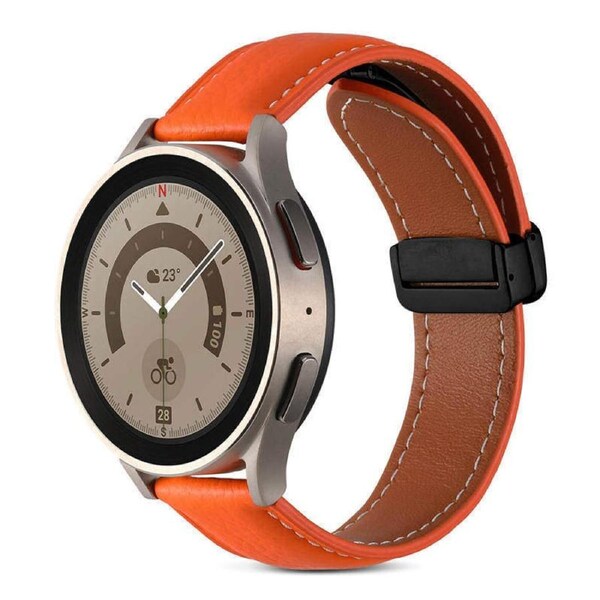 Nevenka Watch Strap Folding Clasp for Galaxy Watch 42mm/Samsung Gear S3-Orange 20mm