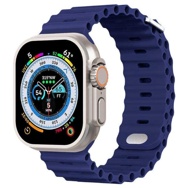 Nevenka Apple Watch Ocean Bands for iWatch Ultra Series 8 SE 7 6 5 4 3 2 1-MidnightBlue 42/44/45/49mm