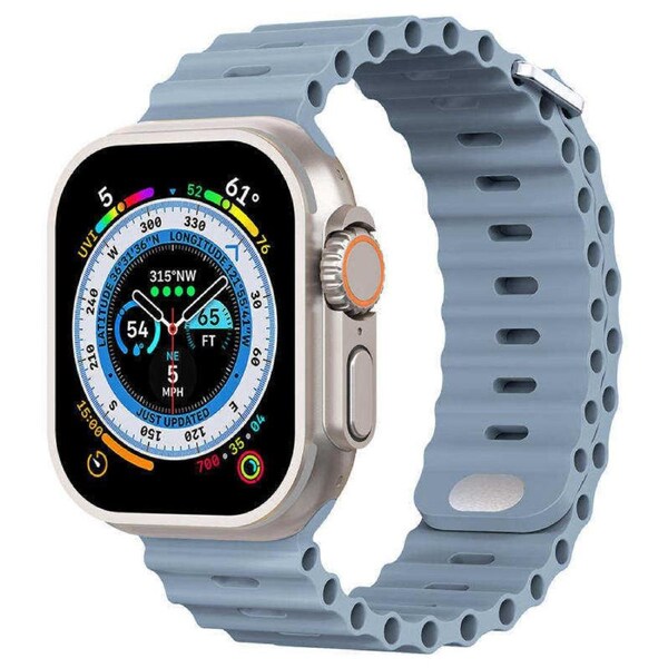 Nevenka Apple Watch Ocean Bands for iWatch Ultra Series 8 SE 7 6 5 4 3 2 1-SlateBlue 42/44/45/49mm