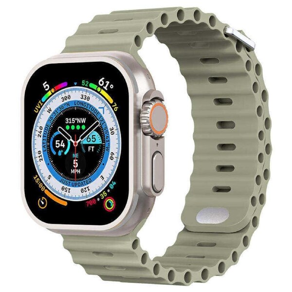 Nevenka Apple Watch Ocean Bands for iWatch Ultra Series 8 SE 7 6 5 4 3 2 1-Khaki 42/44/45/49mm