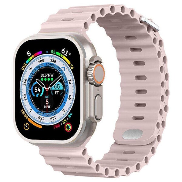Nevenka Apple Watch Ocean Bands for iWatch Ultra Series 8 SE 7 6 5 4 3 2 1-PinkSand 38/40/41mm