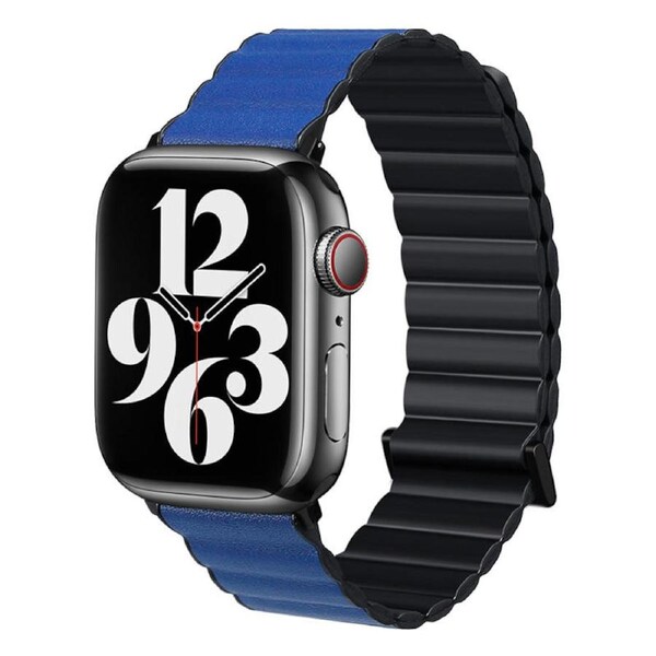 Nevenka Magnetic Apple Watch Strap TPU for iWatch Series 7 SE 6 5 4 3 2 1-BlackBlue 42/44/45mm