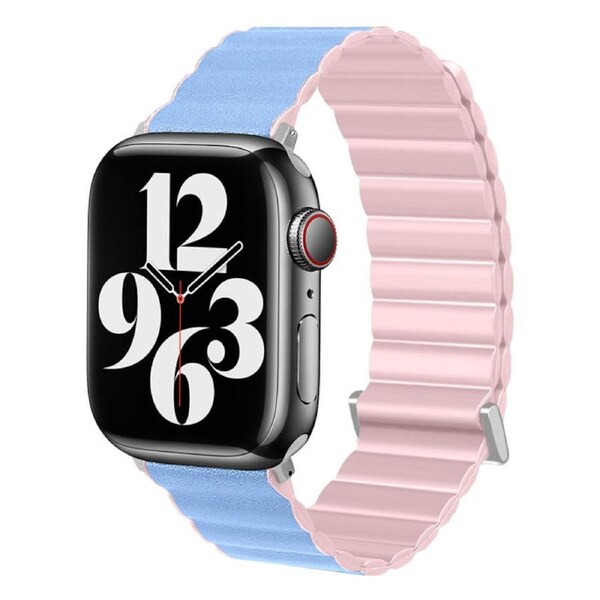 Nevenka Magnetic Apple Watch Strap TPU for iWatch Series 7 SE 6 5 4 3 2 1-PinkBlue 38/40/41mm