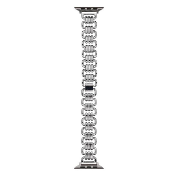 Nevenka U-Shaped Watchband Chain for iWatch Ultra Series 8 SE 7 6 5 4 3 2 1-Silver 42/44/45/49mm