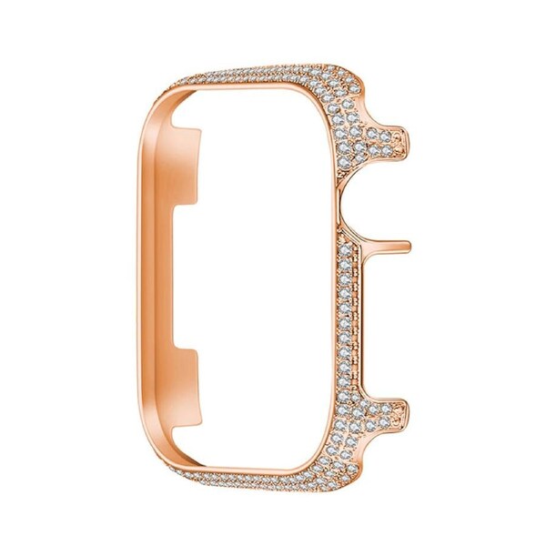 Nevenka Full Diamond Protective Case for iWatch Ultra Series 8 SE 7 6 5 4 3 2 1-RoseGold 42mm