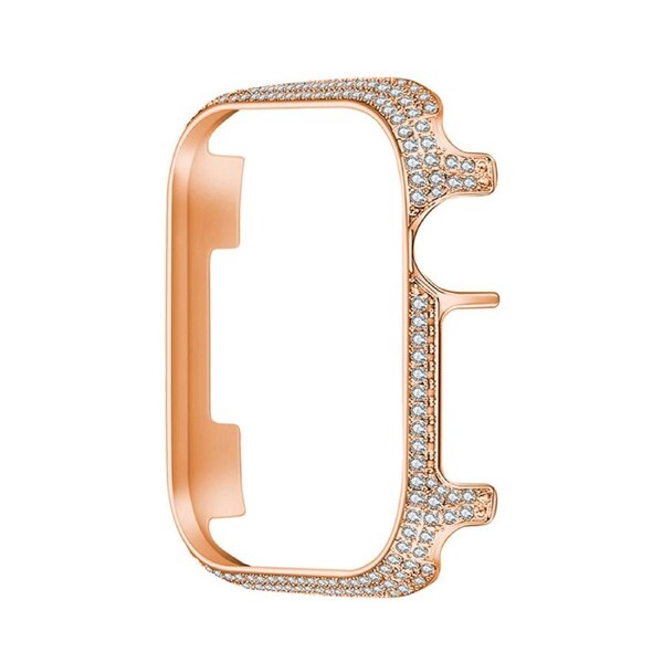 Nevenka Full Diamond Protective Case for iWatch Ultra Series 8 SE 7 6 5 4 3 2 1-RoseGold 45mm