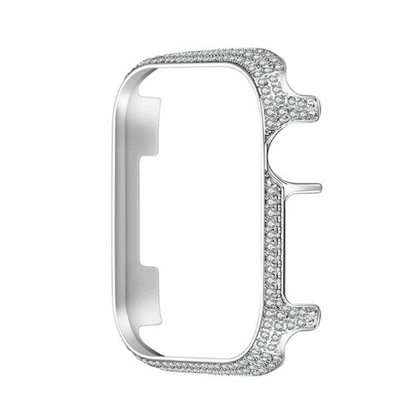 Nevenka Full Diamond Protective Case for iWatch Ultra Series 8 SE 7 6 5 4 3 2 1-Silver 41mm