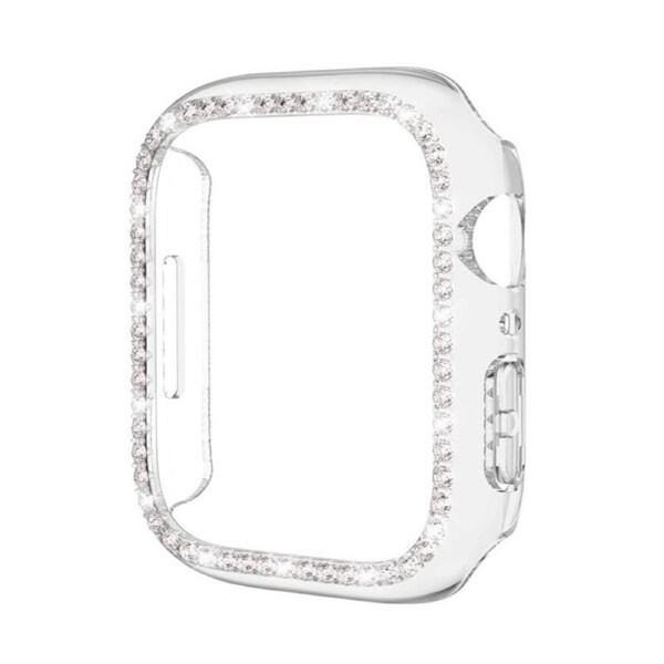 Nevenka Shiny Apple Watch Case Single Row Diamond for iWatch 8 7-Clear 41mm