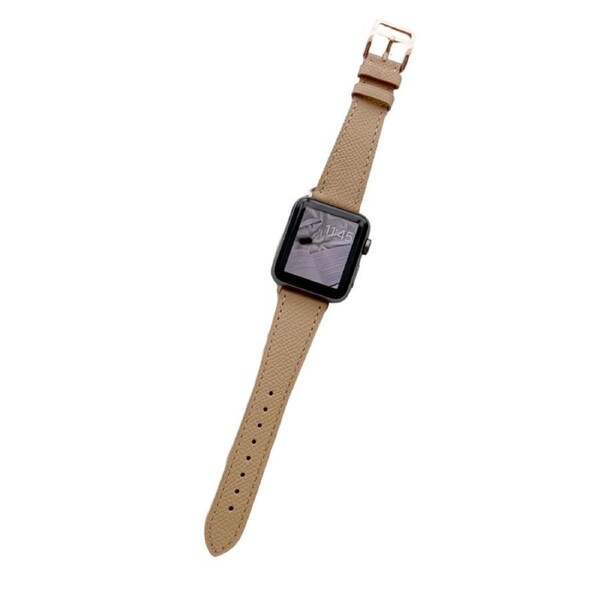 Nevenka Apple Watch Palm Print Leather Strap for iWatch Ultra Series 8 SE 7 6 5 4 3 2 1-Coffee 38/40/41mm