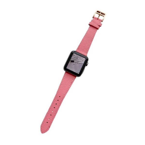 Nevenka Apple Watch Palm Print Leather Strap for iWatch Ultra Series 8 SE 7 6 5 4 3 2 1-Pink 42/44/45/49mm