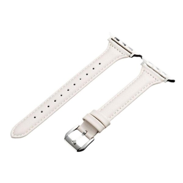 Nevenka Apple Watch Strap Microfiber Leather for iWatch Ultra Series 8 SE 7 6 5 4 3 2 1-BeigeApricot 42/44/45/49mm