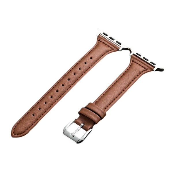 Nevenka Apple Watch Strap Microfiber Leather for iWatch Ultra Series 8 SE 7 6 5 4 3 2 1-DarkBrown 42/44/45/49mm