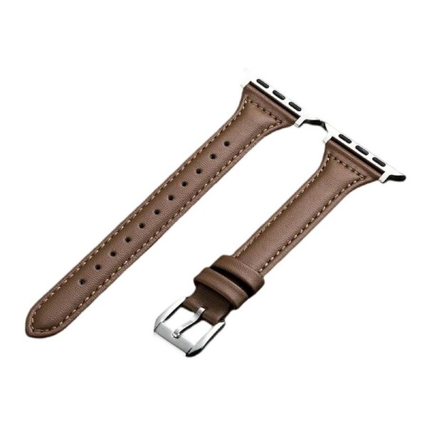 Nevenka Apple Watch Strap Microfiber Leather for iWatch Ultra Series 8 SE 7 6 5 4 3 2 1-CaramelBrown 42/44/45/49mm