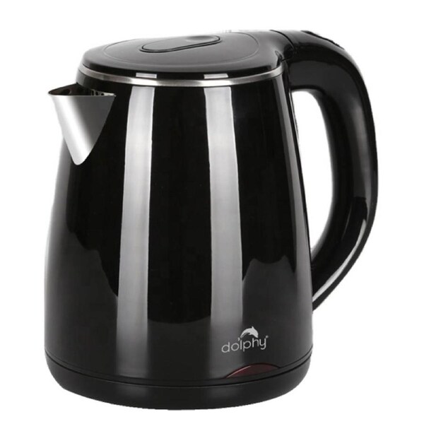 Dolphy 1.2L Electric Kettle - Quick Boil Cordless Kettle in Black, 1500-1800W, Stainless Steel & ABS for Kitchen, Hotel & Office Use