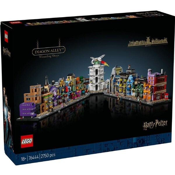LEGO Harry Potter™ Diagon Alley™ Wizarding Shops, Wizard Set for Adults 76444