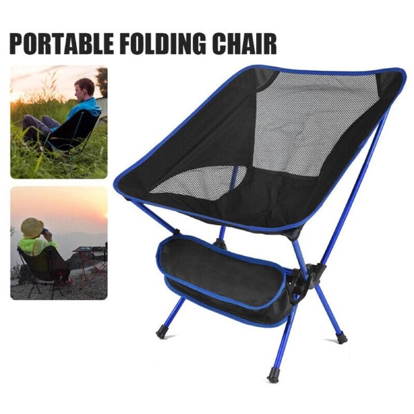 Portable Lightweight Folding Camping Chair Fishing Hiking Beach Seat W/ Bag