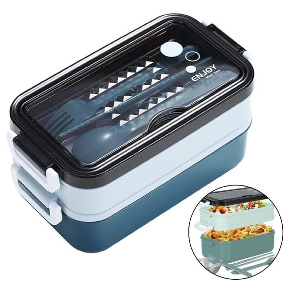 Leakproof Students Lunch Bento Box Food Container Microwave Box With Dinnerware