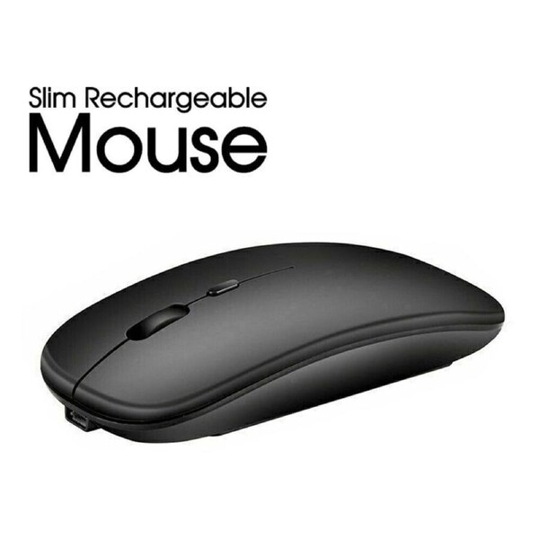 Wireless GHz Optical Bluetooth 5.1 Slim Rechargeable Mouse For Laptop, Mac, IPad