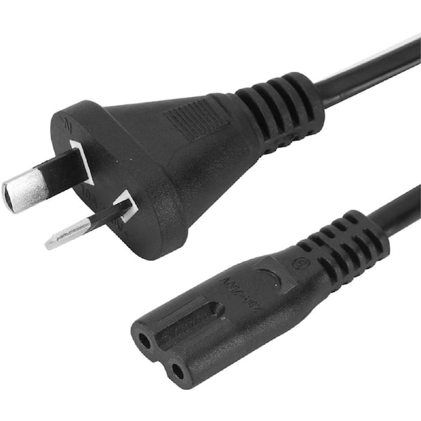 PS4 PS5 Mains Power Supply Lead Cord Cable 2 Pin Figure 8 Plug Flat Head 1.5M