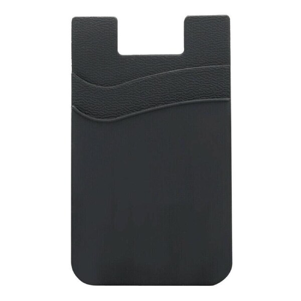 Card Holder Wallet Silicone Mobile Phone Back Double Layers 3M Stick On Adhesive