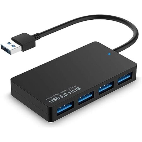 High Speed Smart Compact 4 Port USB 3.0 Hub Multi Expansion Splitter Slim