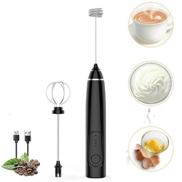 Coffee Milk Frother Electric Egg Beater USB Rechargeable Foamer Mixer Tool
