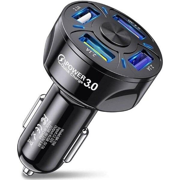 USB Ports Fast Charger Power Adapter 12V Car Lighter Socket Dual QC3.0