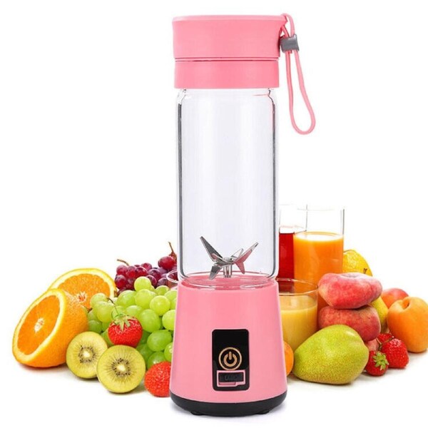 Portable USB Electric Fruit Juicer Rechargeable Smoothie Blender Travel Bottle