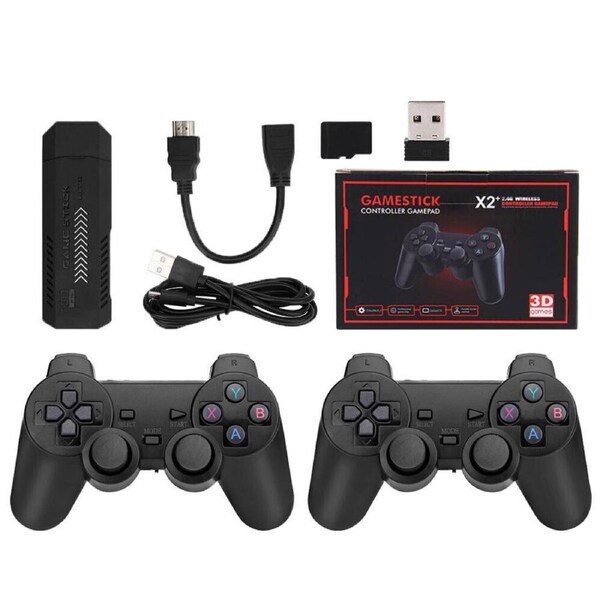 2.4 GHz 2 Controllers Stick Retro X2 Plus 64GB
