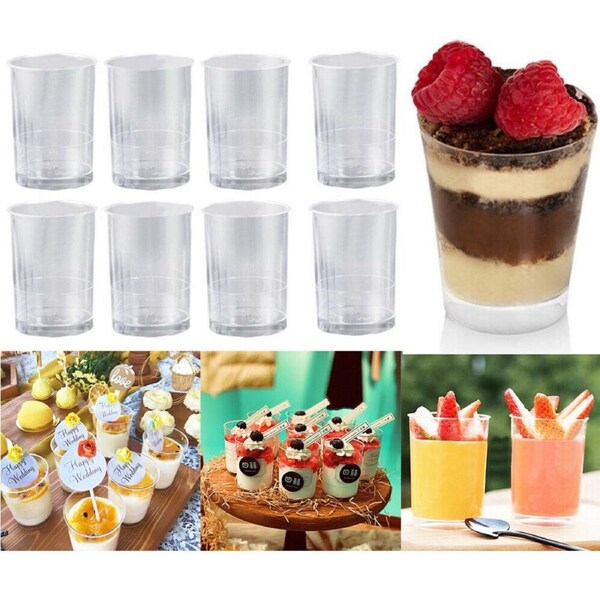 Dessert Cups Drink Wine Jelly Clear Plastic Mousse Cake Catering Tumbler