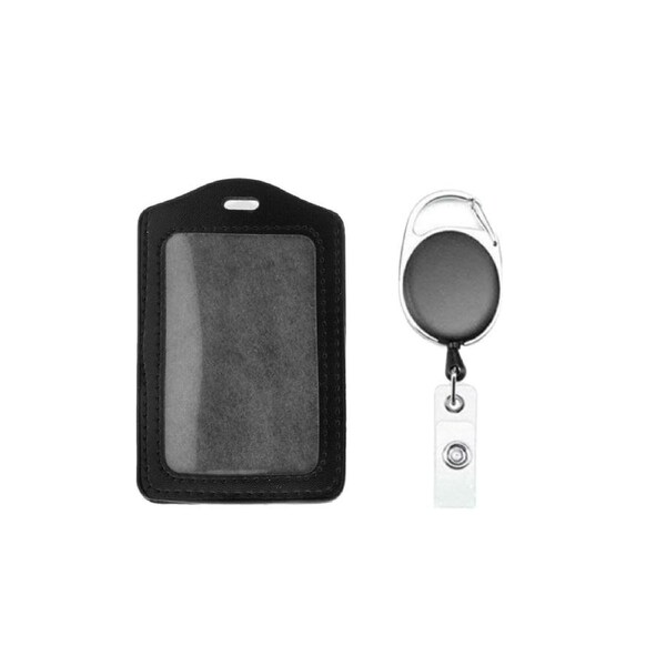 ID Card Holder Business Badges Security Pass Retractable Lanyard