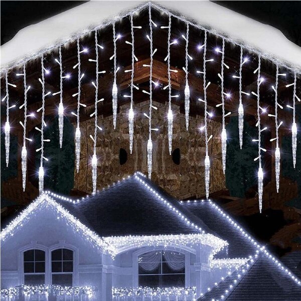 Icicle Falling Rain Curtain Fairy String Lights Christmas LED Outdoor