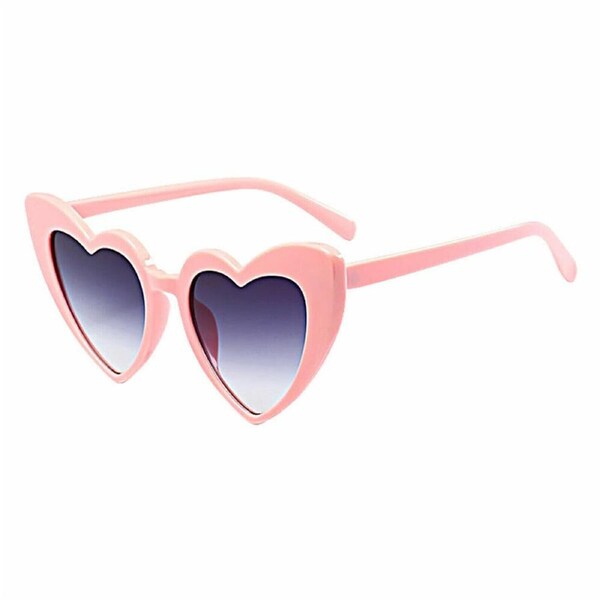 Retro Gradient Color Lens Eye Glasses Women LOVE Heart Shaped Sunglasses