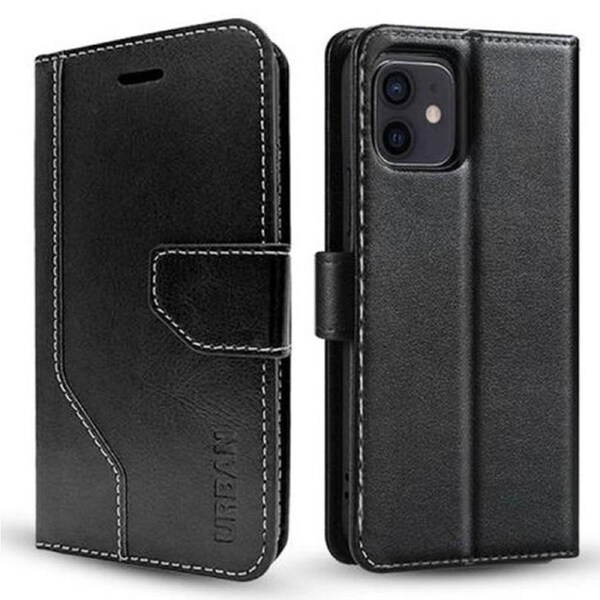 Urban Everyday Wallet Case (Suits iPhone 14 Plus) - Black